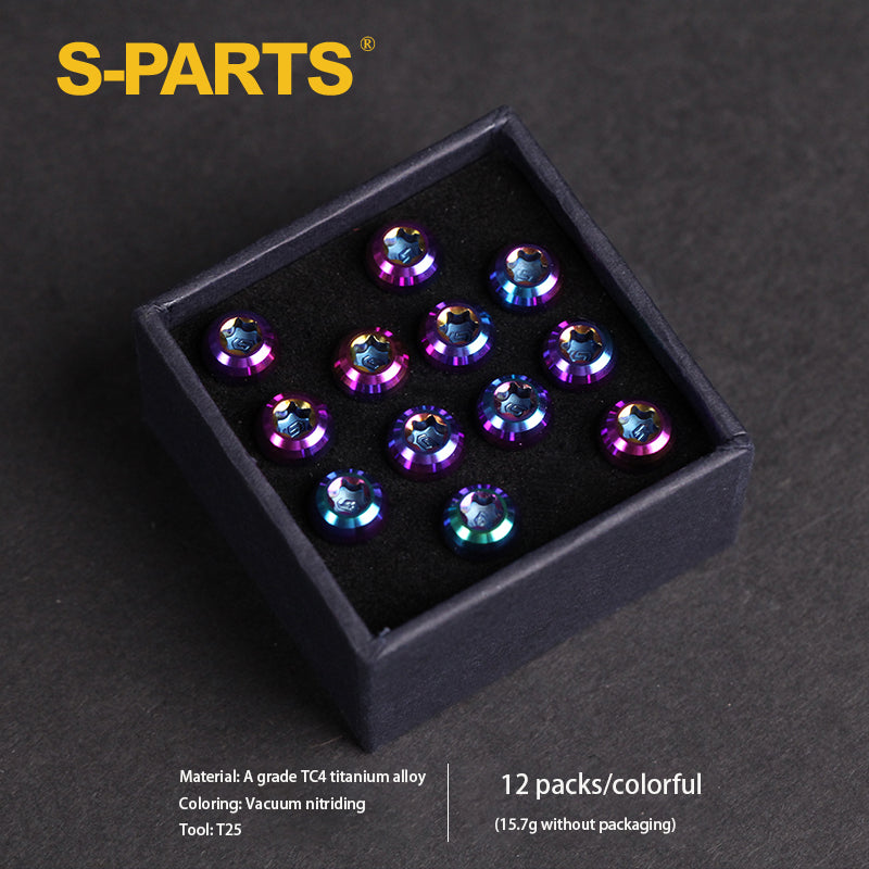 S-PARTS M5x10mm 산악자전거 티타늄 합금 디스크 브레이크 나사