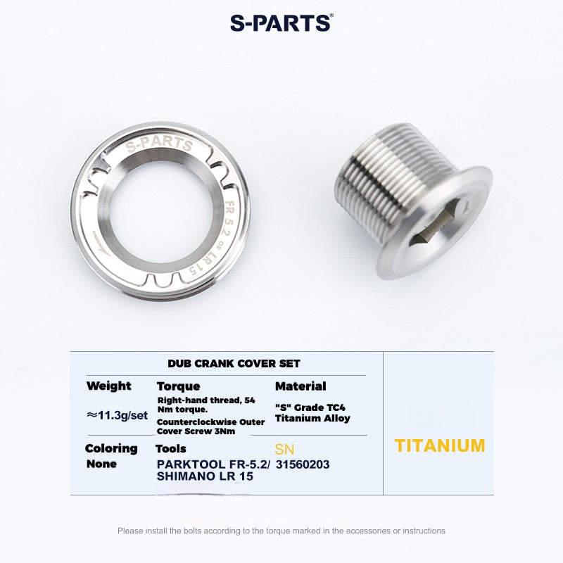 S-PARTS SRAM DUB 티타늄 크랭크 커버 Quarq Red Force Sram 자전거 크랭크 커버