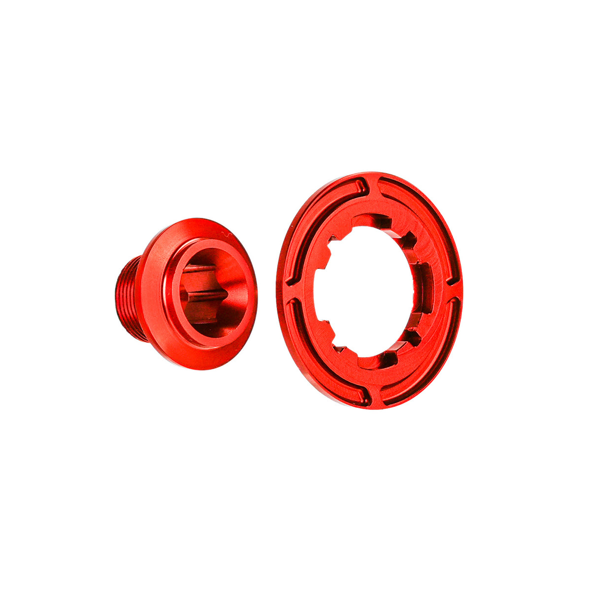 Chaser Ultra-Light Aluminum Crank Bolt Kit for Cybrei GP-3｜Chainring Fixing Bolt & Anti-Loosening Cap Set (with Aerodynamic Dust Cap)