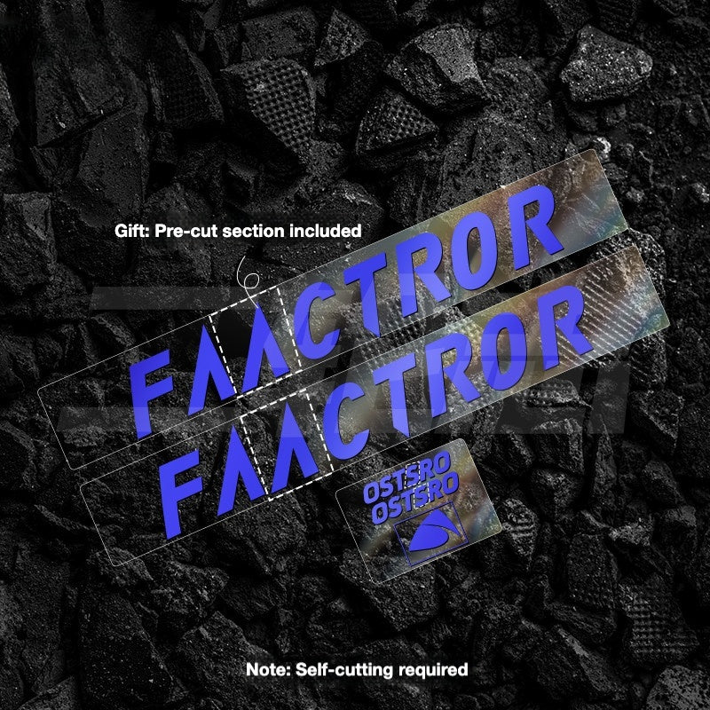 FACTOR OSTRO VAM Frame Protection & Logo Sticker Kit | Custom Color Wrap Decal Set for Road Bikes