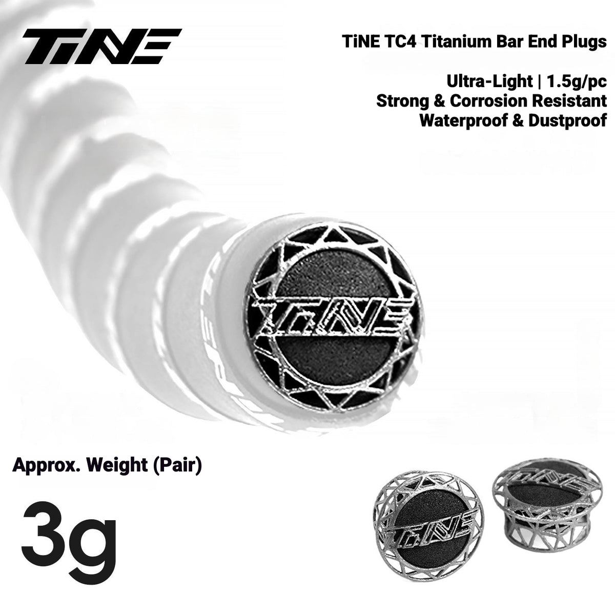 TiNE Ultra-Light Honeycomb Road Bike Handlebar Tape – Anti-Slip, Sweat Absorbing & Shock Absorbing 44g