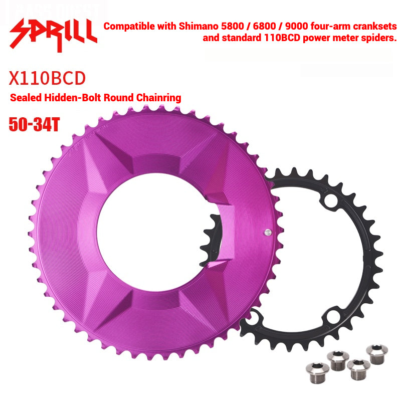 PASS QUEST SPRILL X110 3-S Full-Cover Hidden Bolt Dual Chainring | 707