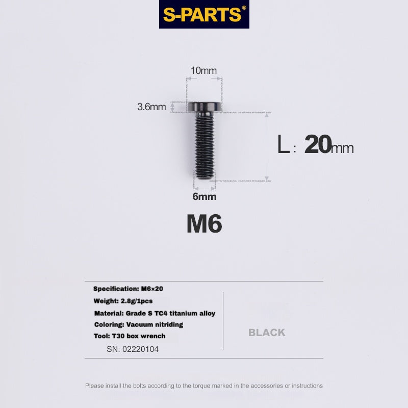 S-PARTS Титановый болт клипсы подседельного штыря для SL8 / SL7 / SL6 / Venge – Легкое и прочное улучшение
