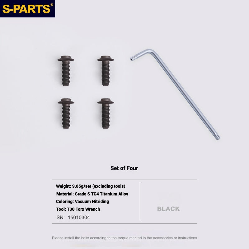 S-PARTS Titanium Umbrella-Head Bolt Set for ARAI RAPIDE-NEO Helmet | M6 Screws with T30 Wrench | 6 Colors Available