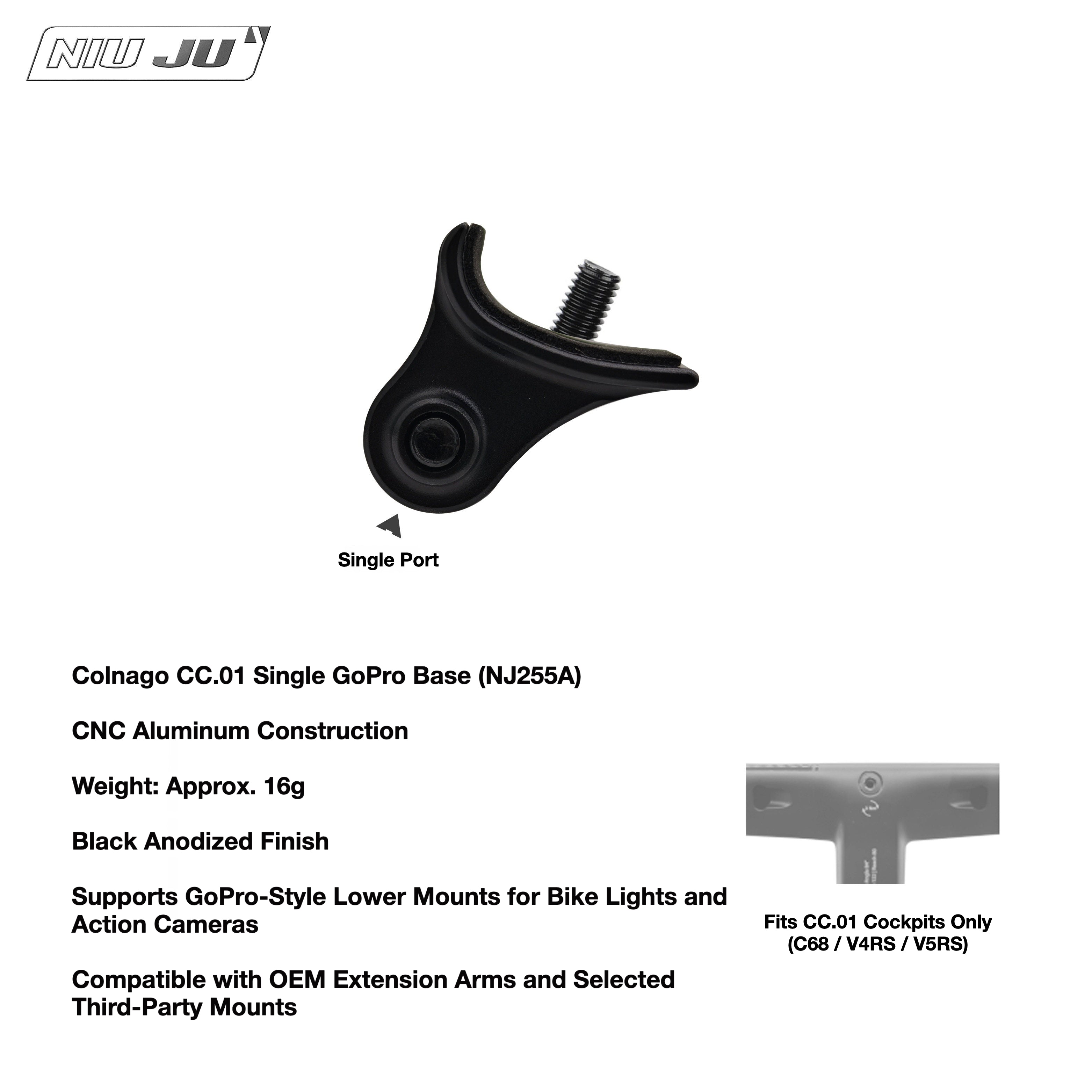 Colnago CC.01 Computer Mount | C68 V5RS Garmin Wahoo