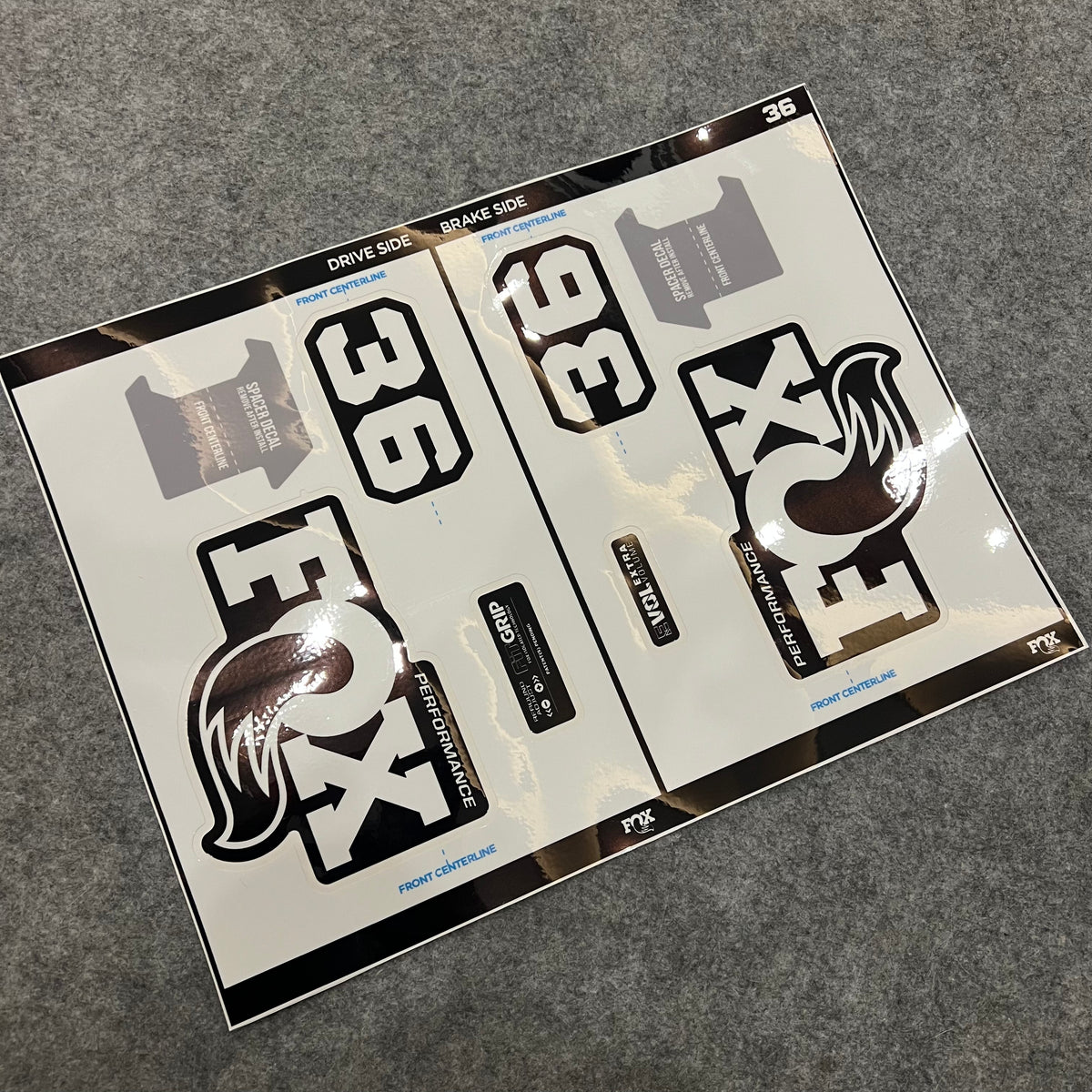 Custom Decal Kit for 2026 FOX 36 PERFORMANCE ELITE Fork | MTB Color Change Wrap Stickers