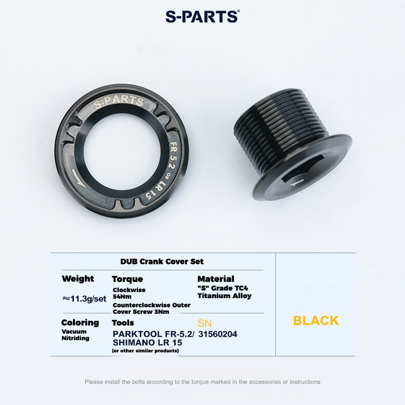 S-PARTS SRAM DUB 티타늄 크랭크 커버 Quarq Red Force Sram 자전거 크랭크 커버