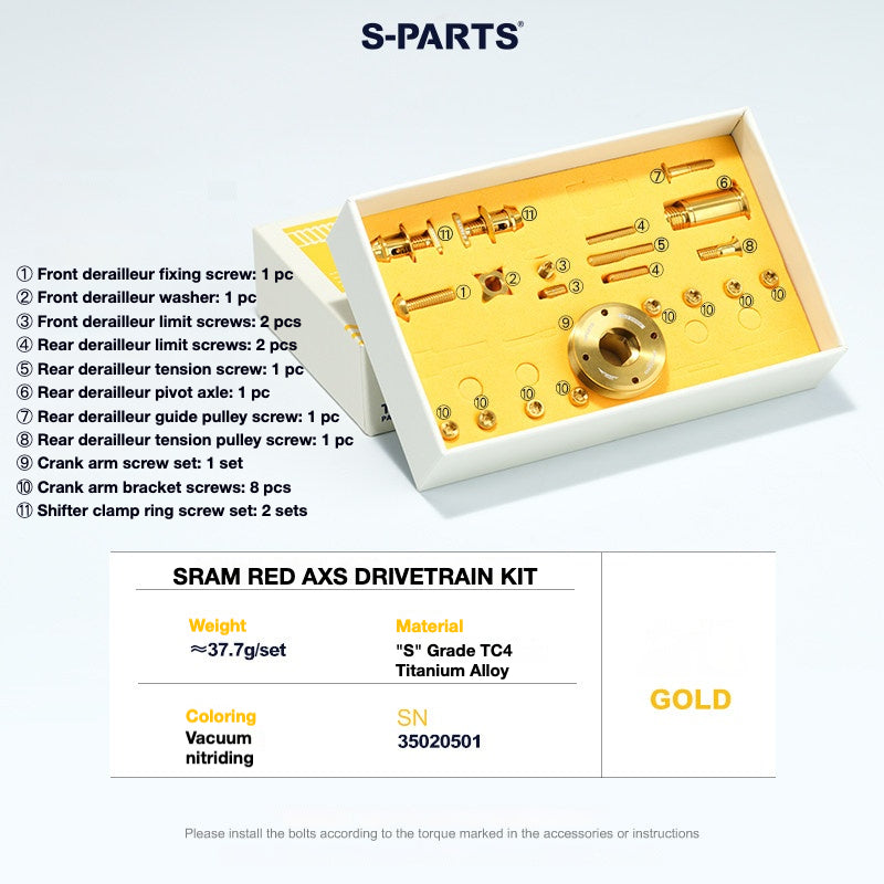 Viti per deragliatore in titanio S-PARTS compatibili con SRAM RED AXS
