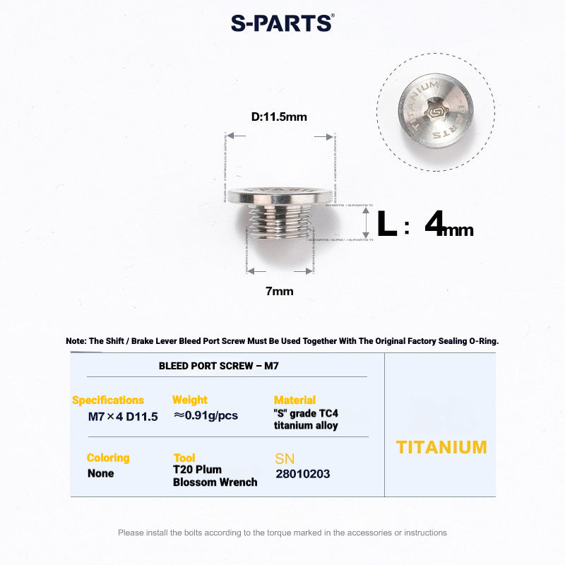 Shimano Dura-Ace R9270 Titanium Disc Brake Bolt Kit