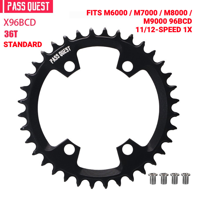 PASS QUEST X96BCD Narrow-Wide Chainring for Shimano M6000 / M7000 / M8000 / M9000 / M5100 | 30T–48T