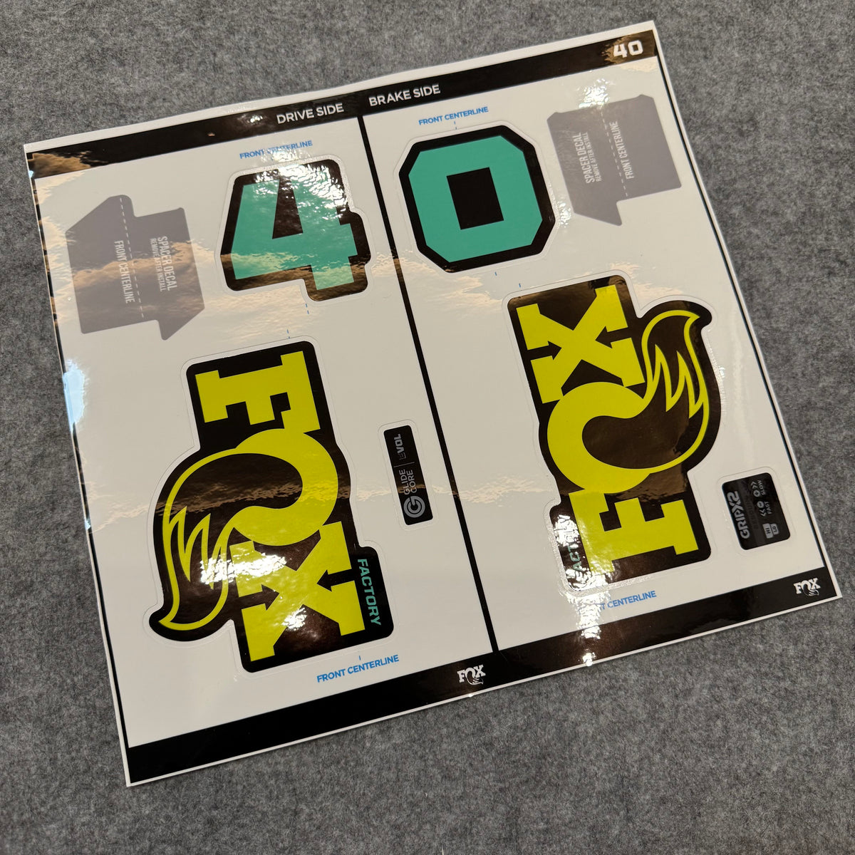 2027 FOX 40 FACTORY GRIP X2 Fork Decal Kit | Custom Waterproof DH & Enduro MTB Stickers