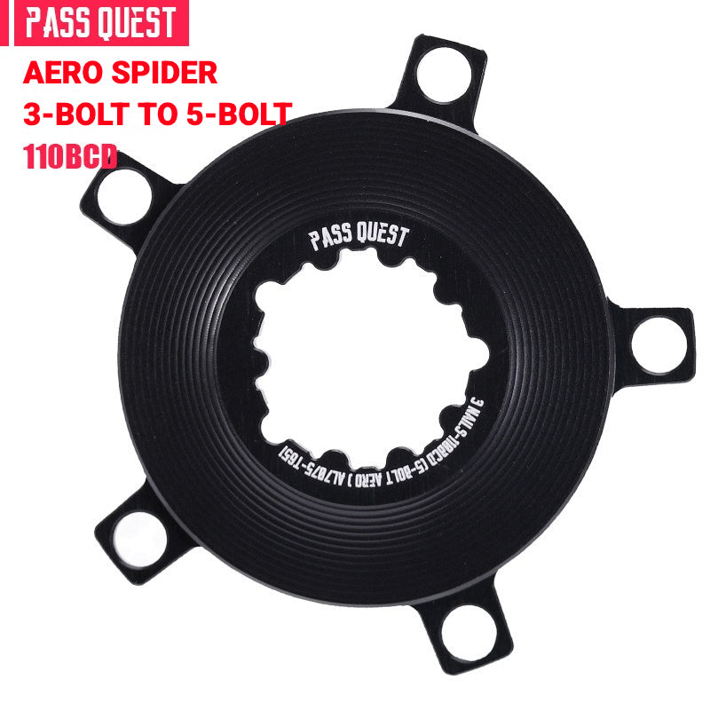PASS QUEST Direct Mount Chainring Spider Adapter | GXP / DUB 3-Bolt & 8-Bolt to 110BCD