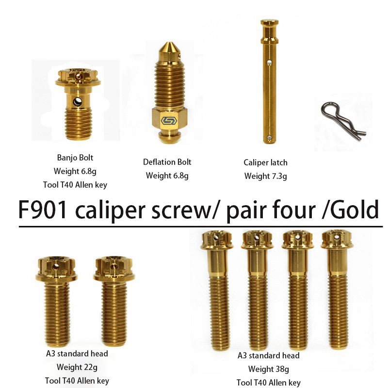 S-PARTS Brembo par 4/par 2 Tornillo de titanio para pinza de freno 