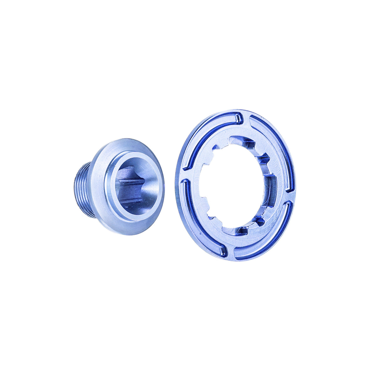 Chaser Ultra-Light Aluminum Crank Bolt Kit for Cybrei GP-3｜Chainring Fixing Bolt & Anti-Loosening Cap Set (with Aerodynamic Dust Cap)