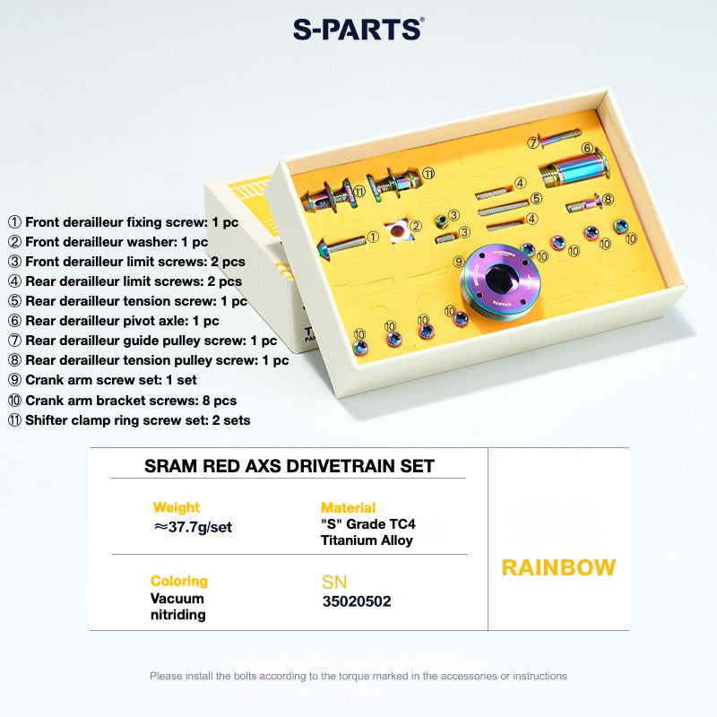 Viti per deragliatore in titanio S-PARTS compatibili con SRAM RED AXS