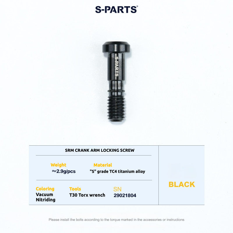 Tornillos de titanio S-PARTS para adaptarse a las cubiertas de cigüeñal de titanio SRM PM9 para los lados de transmisión y no transmisión.