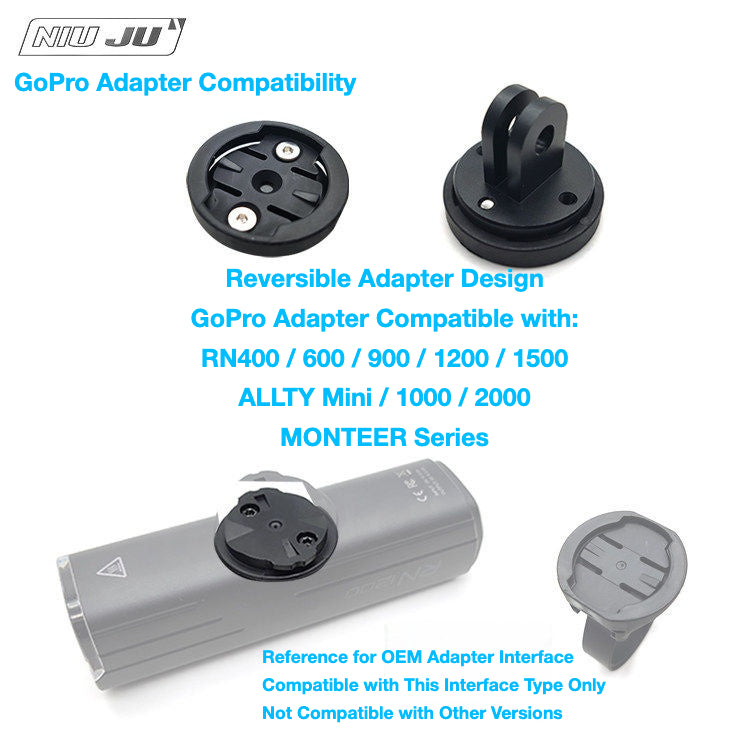 NIUJU Brompton Front Fork GoPro Mount | Bike Light & Action Camera Bracket
