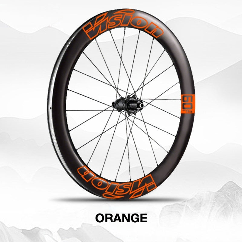 Custom Decal Kit for VISION METRON SL60 Wheels | Road Bike Carbon Rim Wrap Stickers(Complete Wheelset Decal Kit + Spare Set)
