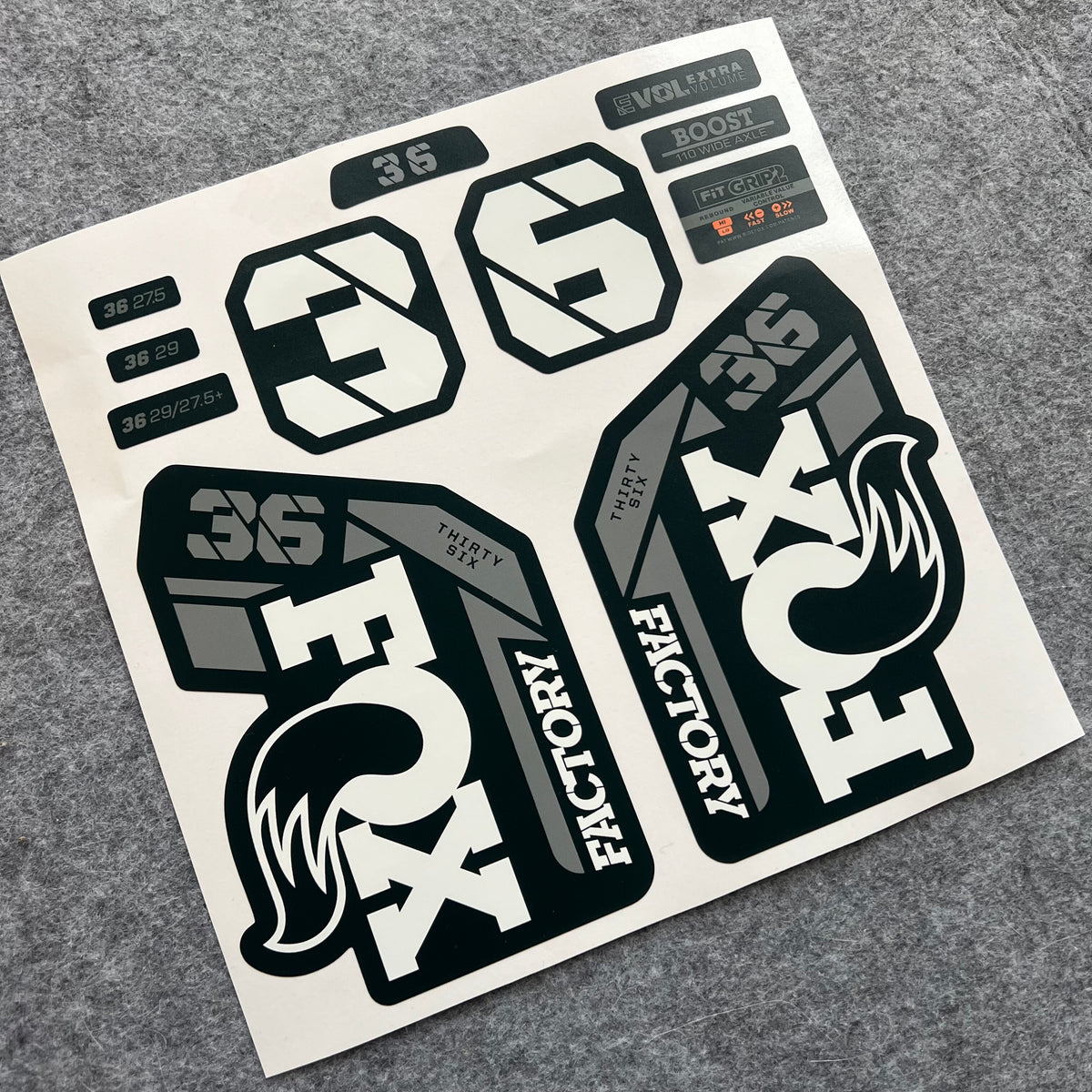 Custom Decal Kit for 2021–2024 FOX 36 FACTORY Fork | Waterproof MTB Fork Stickers | AM / Enduro