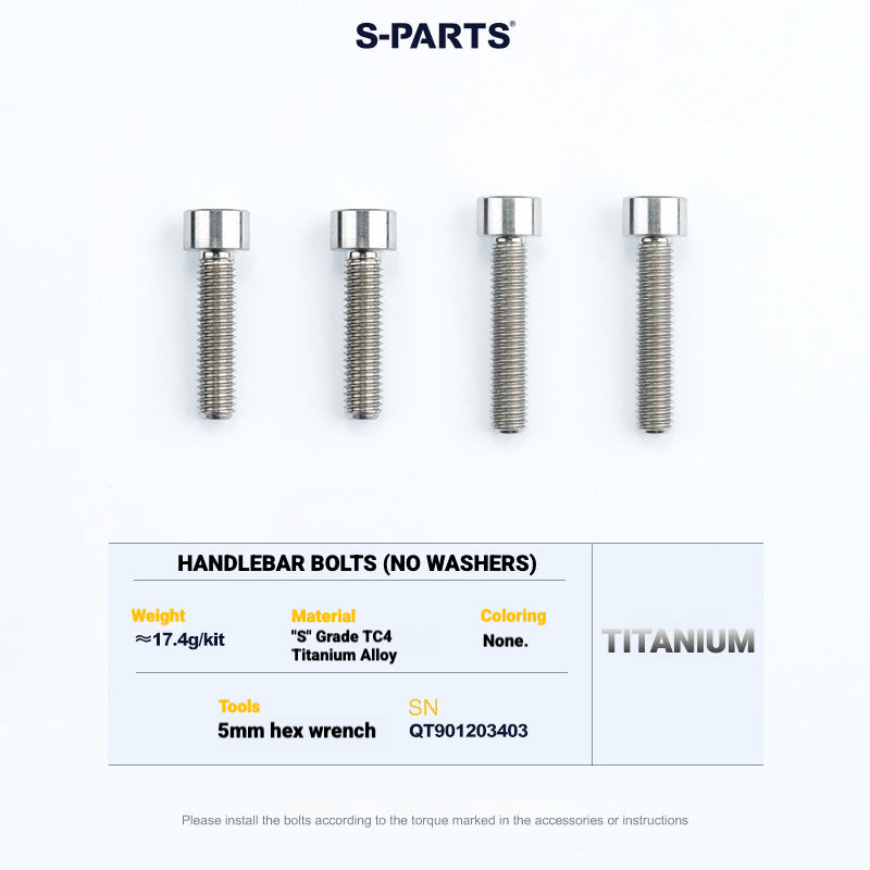 S-PARTS TC4 Titanium Bolt Kit for Colnago Y1RS | Frame & Cockpit Screw Upgrade