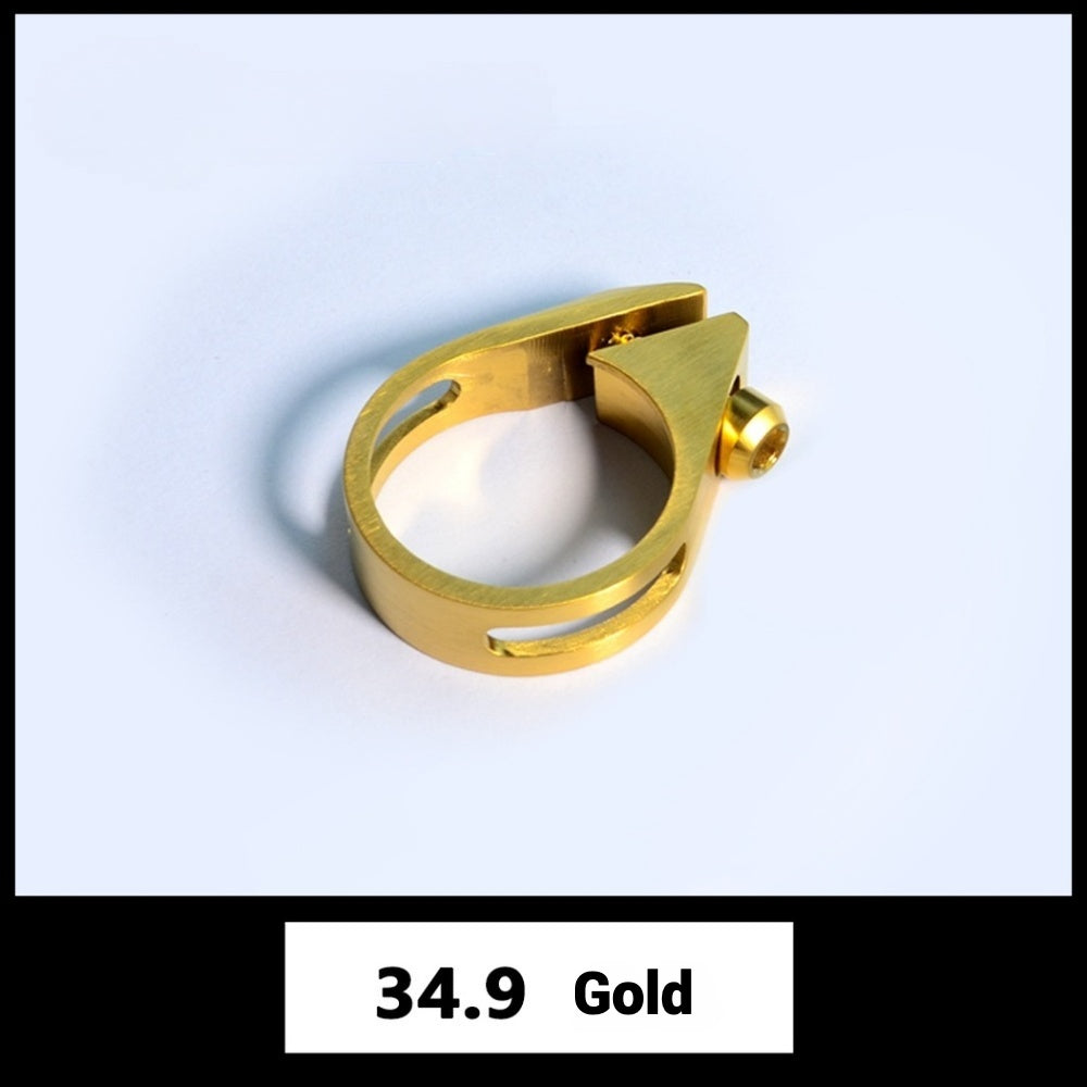 Ultra-Light Titanium Seatpost Clamp | Compatible with Specialized, Trek, Giant, Cannondale, and More | 31.8mm / 34.9mm | Gold, Rainbow, Black, Titanium