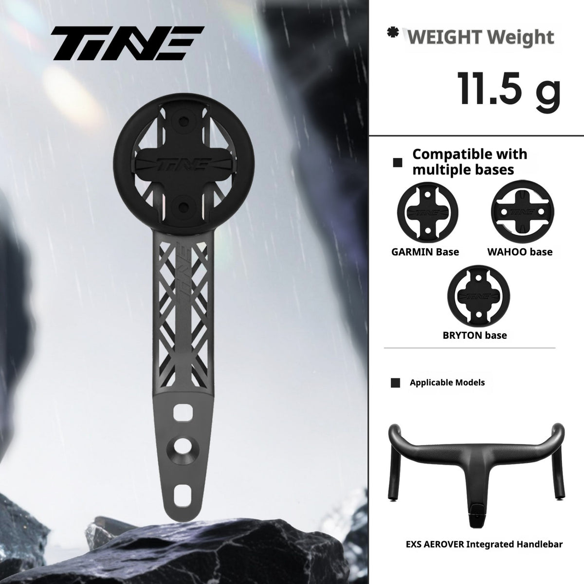 Supporto per computer TiNE ultraleggero in titanio EXS aerover 3D Print, completamente scavato, ad alta resistenza, 1 pz.