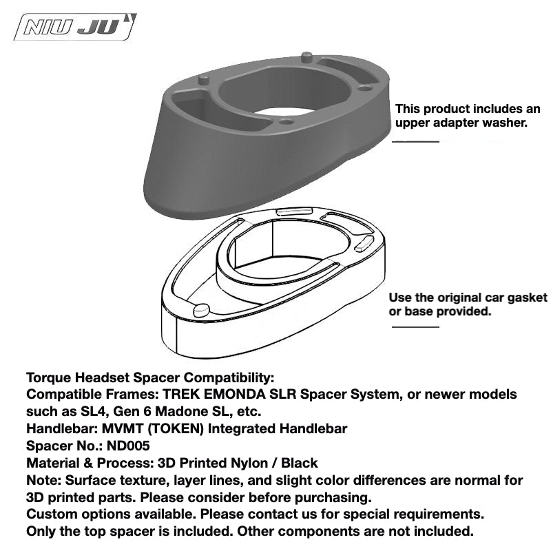 NIUJU Pardus MVMT Integrated Headset Spacer – TOKEN Headset Compatible Custom Cockpit Spacer
