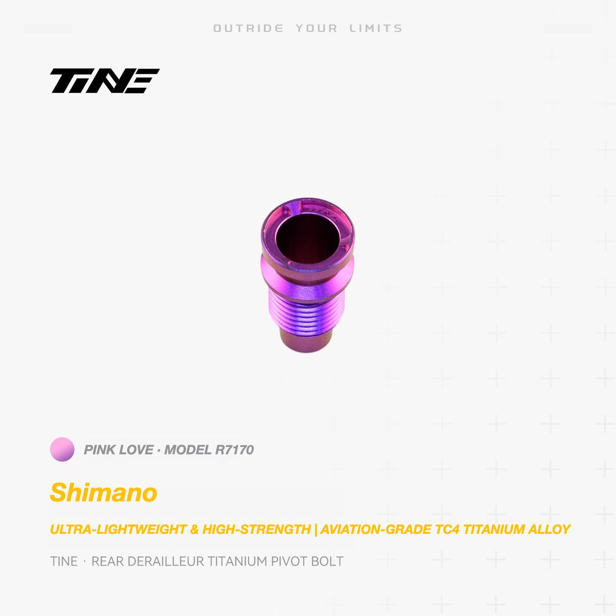 TiNE Titanium Shimano Rear Derailleur Pivot Bolt | Ultra-Light Road Bike Upgrade