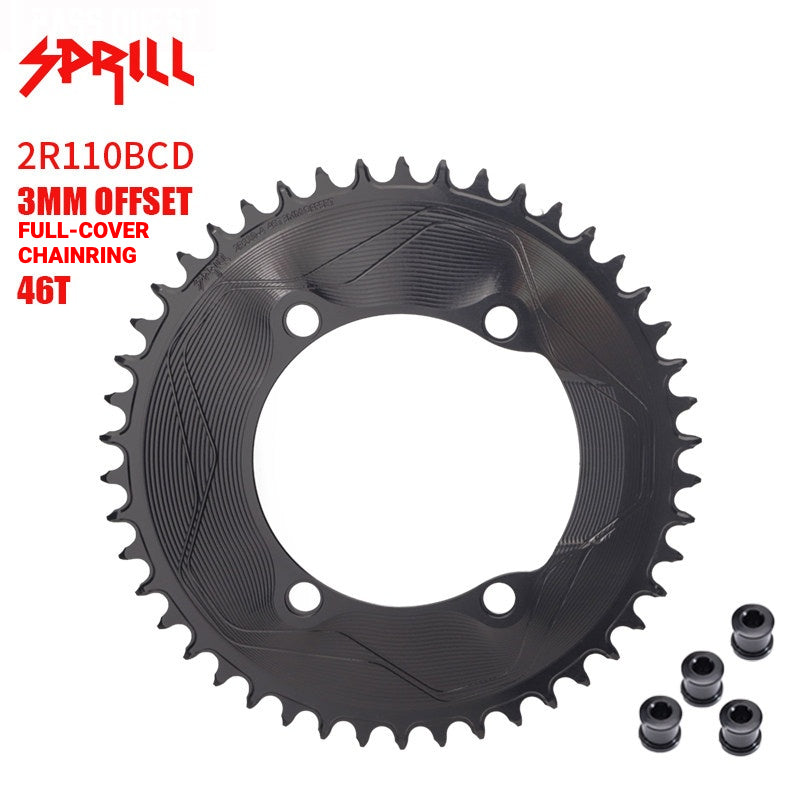 PASS QUEST SPRILL 110BCD 3mm Offset Narrow-Wide Chainring for Shimano R9200 / R8100 / R7100 | 40T–58T