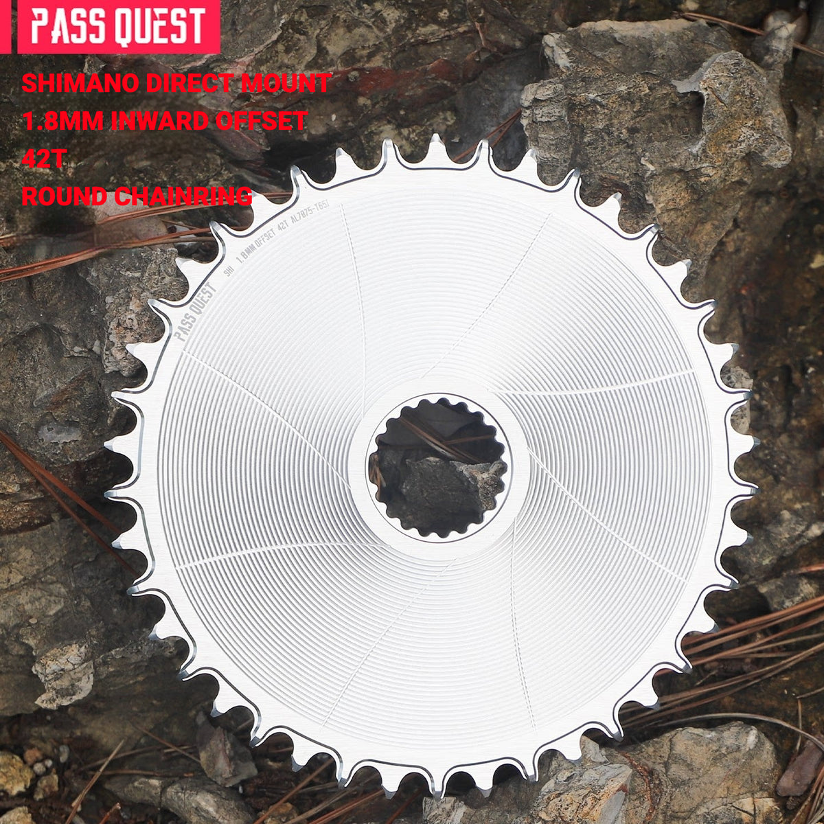 PASS QUEST Shimano Direct Mount Narrow Wide Chainring | M9100 M8100 M7100 M6100 | 1.8mm Offset | 40T–48T