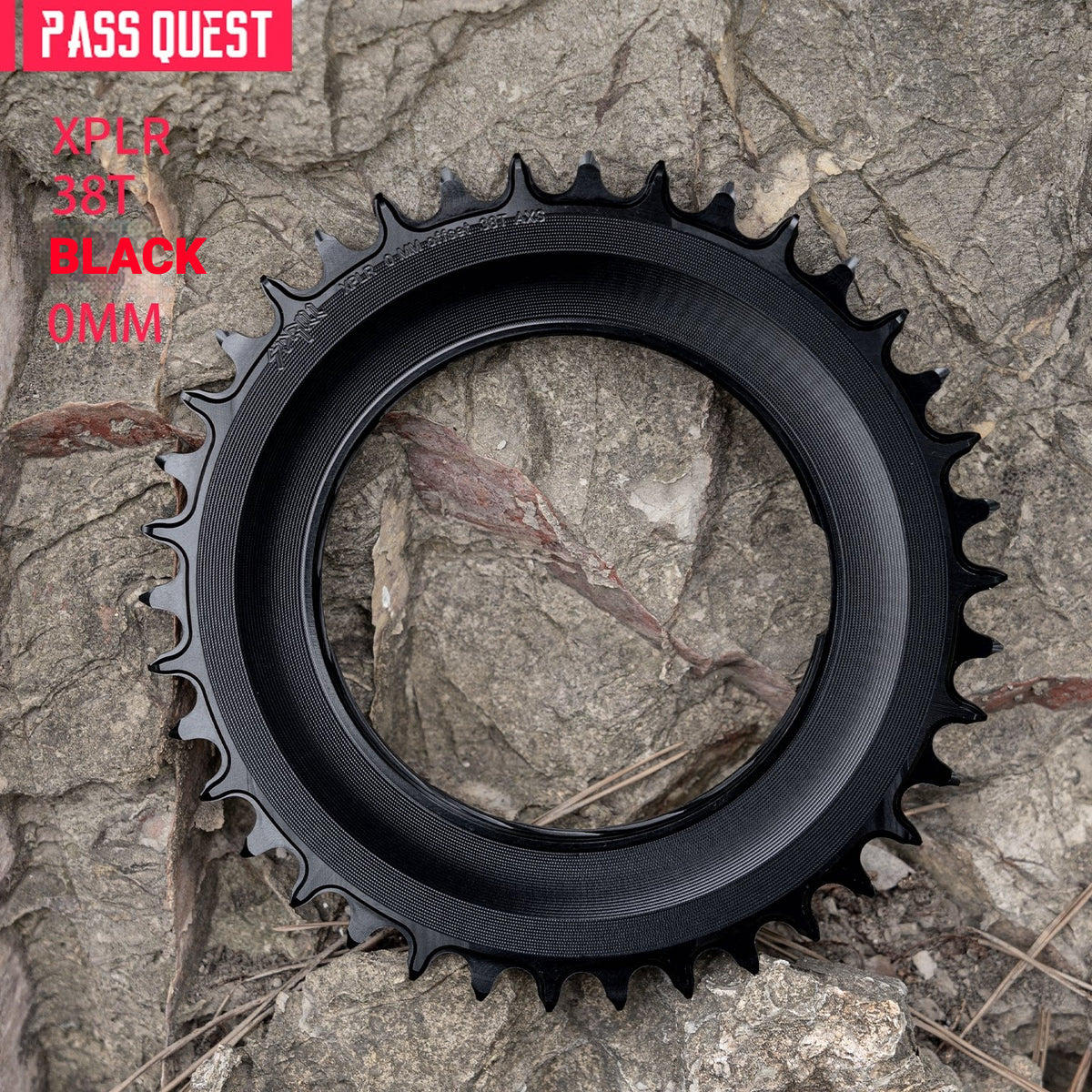 PASS QUEST XPLR 8-Bolt Narrow-Wide Chainring for E1 Power Meter | AXS 12/13-Speed 32T–40T