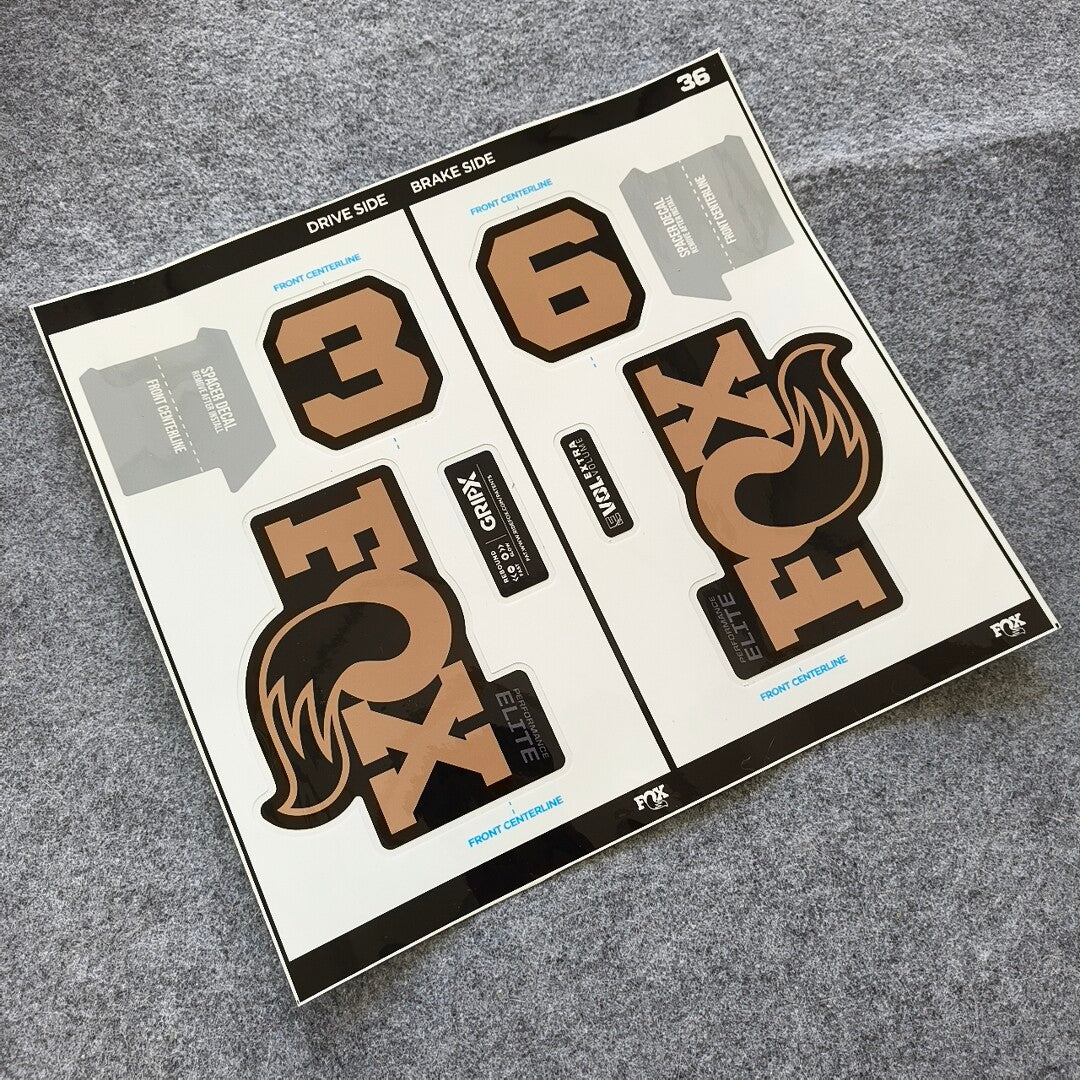 Custom Decal Kit for 2026 FOX 36 ELITE Fork | MTB Fork Color Wrap Stickers | DH / Enduro