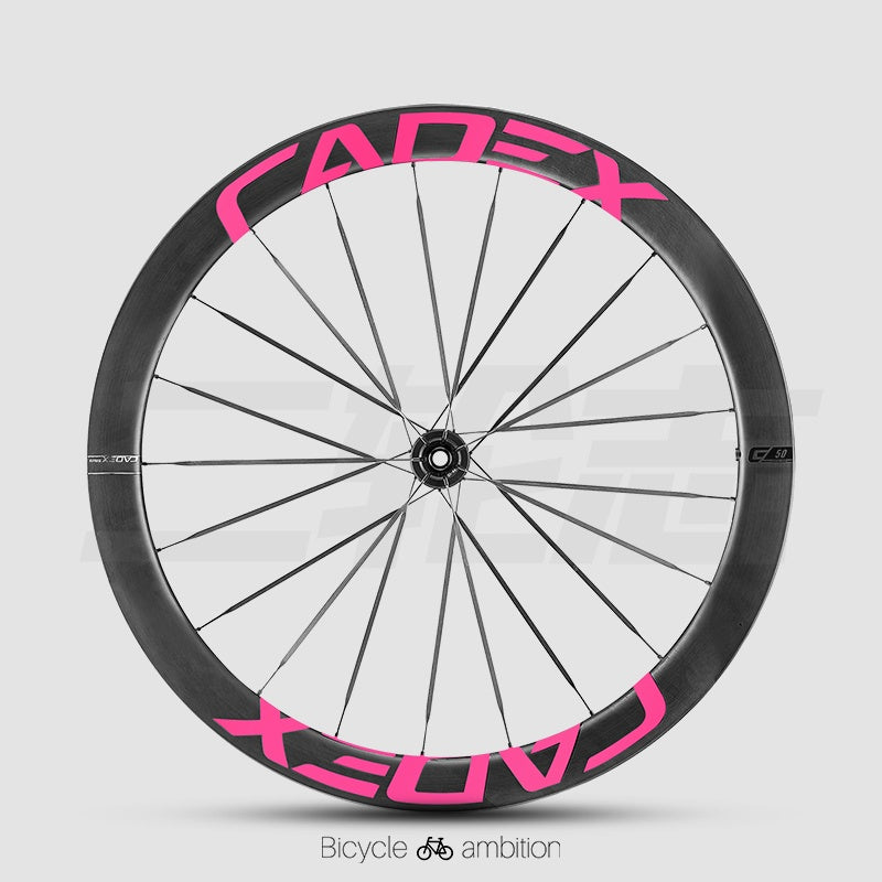 Autocollants décalcomanies pour jante de roue CADEX 50 Ultra | Vinyle de changement de couleur pour roue de vélo de route en carbone, étanche, résistant aux UV, options multicolores