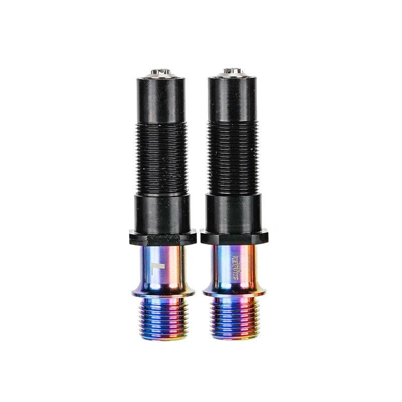 Chaser Titanium Pedal Axle Kit for Shimano R550 / 105 R7000 / Ultegra R8000 / XT M8000 | Ultra-Light Upgrade 69g–73g