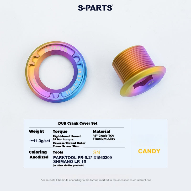 S-PARTS SRAM DUB 티타늄 크랭크 커버 Quarq Red Force Sram 자전거 크랭크 커버