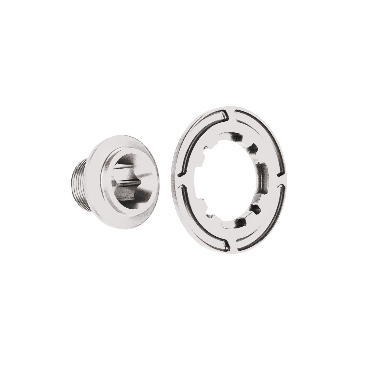 Chaser Ultra-Light Aluminum Crank Bolt Kit for Cybrei GP-3｜Chainring Fixing Bolt & Anti-Loosening Cap Set (with Aerodynamic Dust Cap)