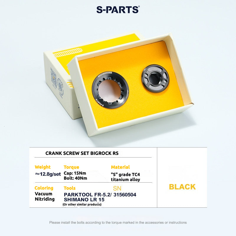 S-PARTS Titanium Crank Bolt Kit for BIGROCK RS Lightweight Upgrade