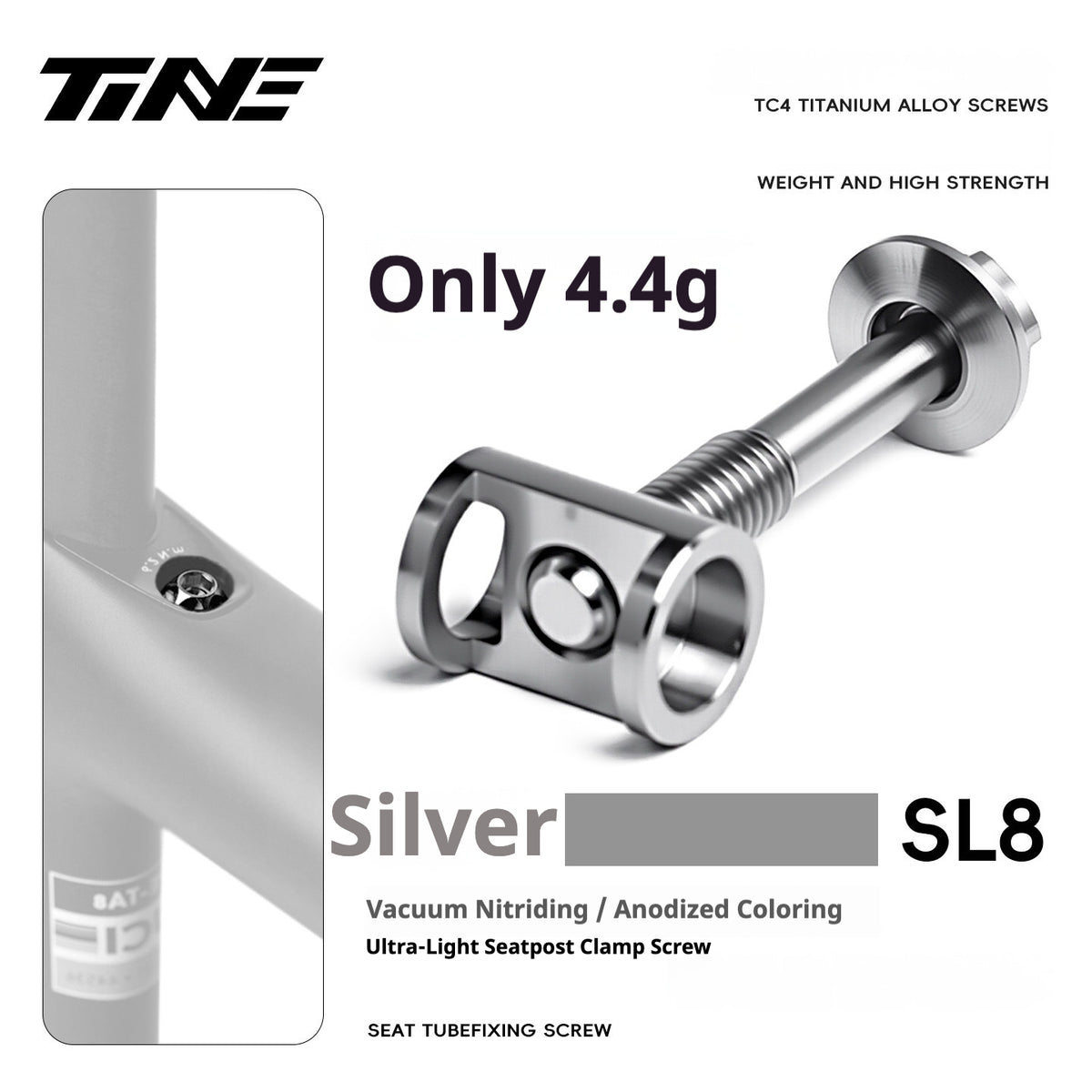 TiNE Ultra-Light Specialized SL7 3.5g/SL9 SL8 4.4g Seatpost Clamp Bolt