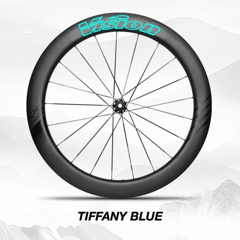 Custom Decal Kit for VISION SC60 Wheels | Road Bike Carbon Rim Wrap Stickers(Complete Wheelset Decal Kit + Spare Set)