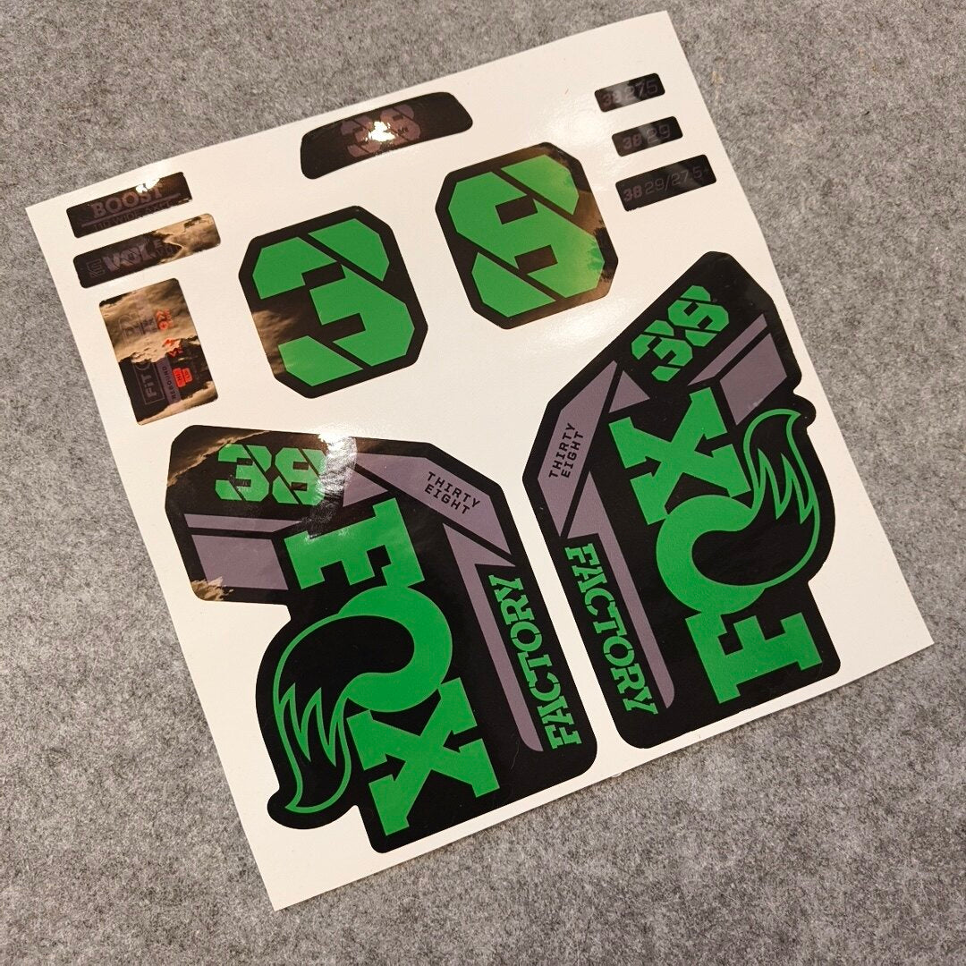 Custom Decal Kit for 2024 FOX 38 FACTORY Fork | Waterproof MTB Fork Stickers | AM / Enduro