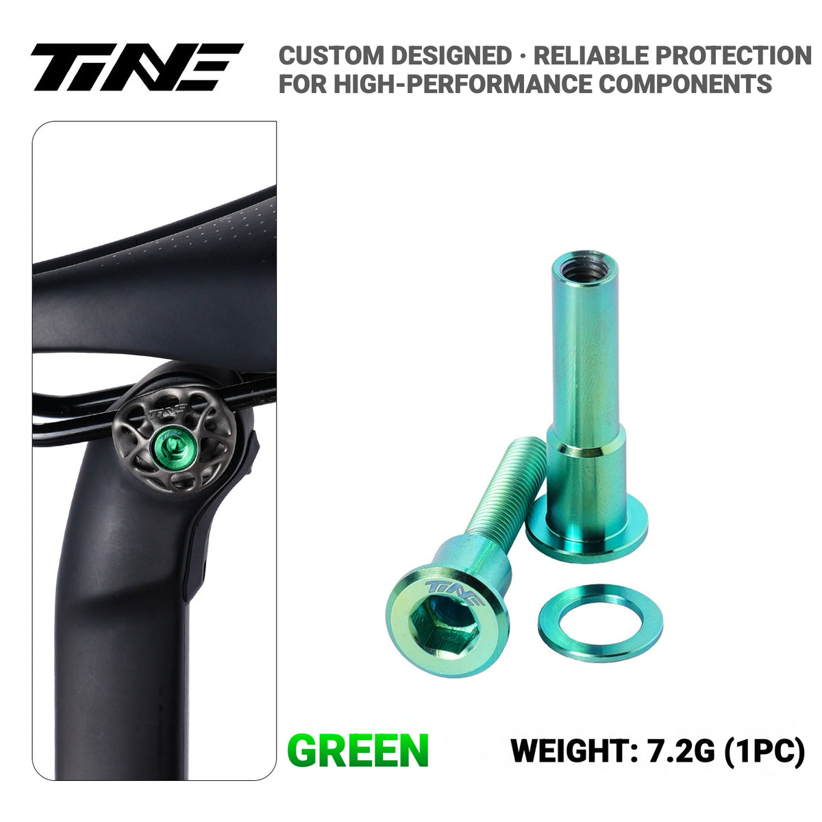 TiNE Titanium Seatpost Clamp Bolt Kit for Specialized Road Bikes – Lightweight Saddle Clamp Hardware Upgrade