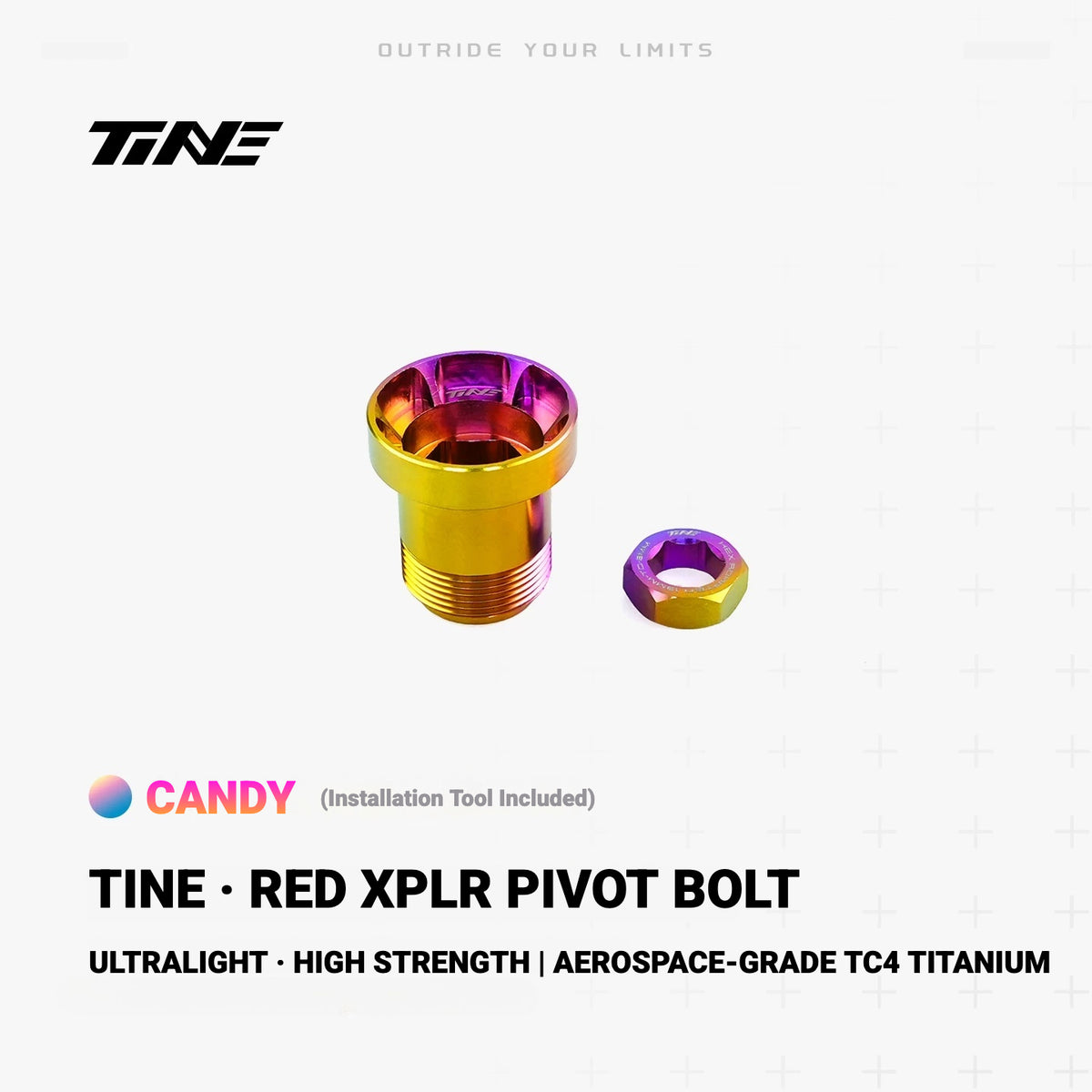 TiNE TC4 Titanium Rear Derailleur Cage Pivot Bolt for SRAM RED XPLR | 11.3g Lightweight Upgrade
