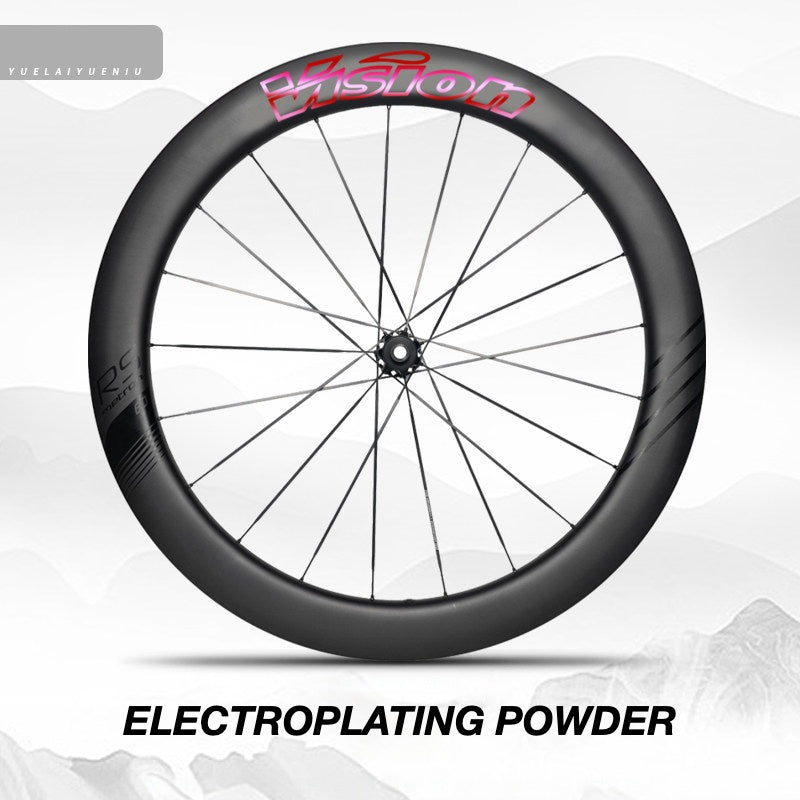 Custom Decal Kit for VISION SC60 Wheels | Road Bike Carbon Rim Wrap Stickers(Complete Wheelset Decal Kit + Spare Set)
