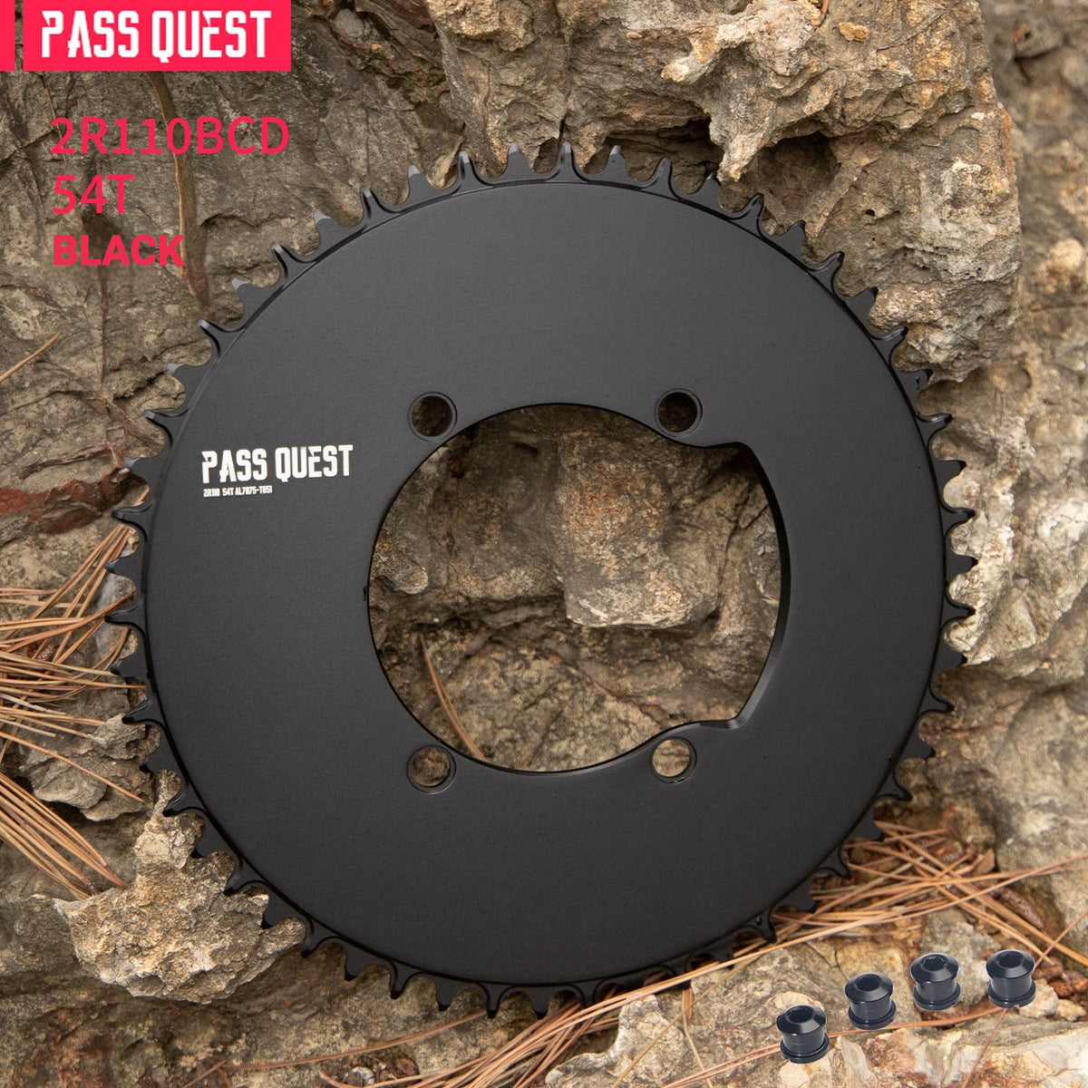 PASS QUEST 2R110 110BCD 4-Arm Narrow-Wide Road Chainring | Shimano Dura-Ace Ultegra 105 44T–60T