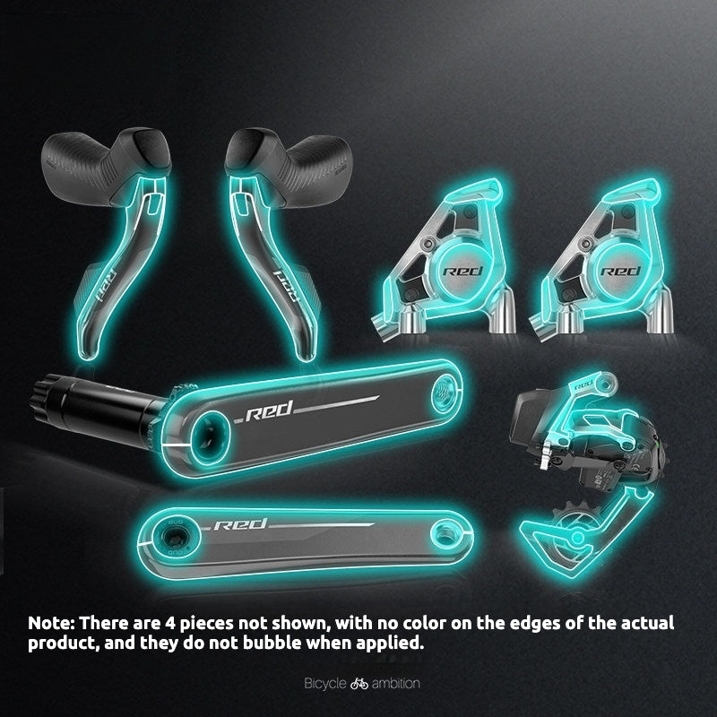 SRAM RED AXS 2024 Protection Film Kit – Road Bike Crankset Brake Caliper Rear Derailleur TPU Guard