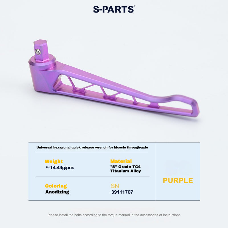 Kit d'axe traversant en titane S-PARTS pour Cannondale SuperSix EVO (avant+arrière, design sans outil) – 57,99 g | 8 couleurs anodisées