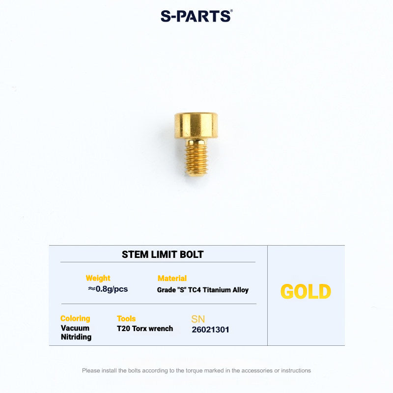 S-PARTS TC4 Titanium Bolt Kit for Colnago Y1RS | Frame & Cockpit Screw Upgrade