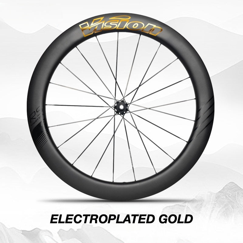 Custom Decal Kit for VISION METRON 45 RS Wheels | Road Bike Carbon Rim Wrap Stickers(Complete Wheelset Decal Kit + Spare Decals Included)