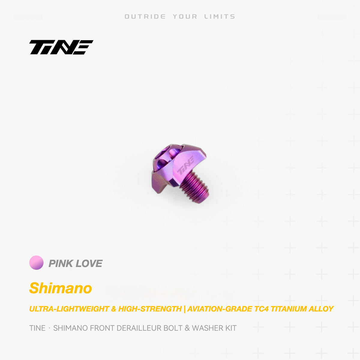 TiNE Titanium Front Derailleur Bolt & Washer Kit for Shimano Road Bikes