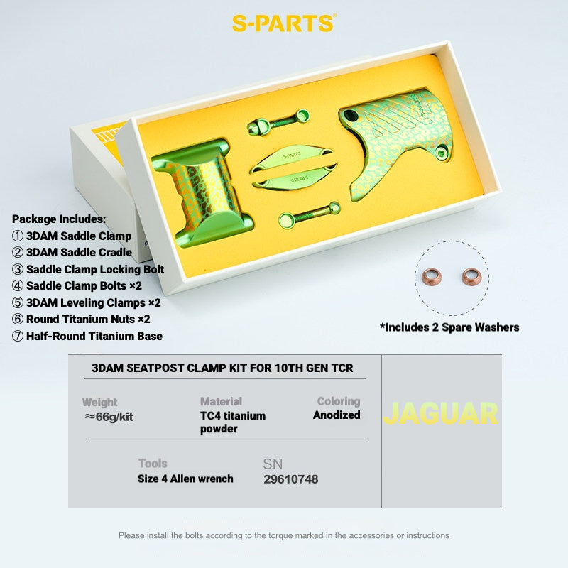 S-PARTS 3DAM Titanium Seatpost Clamp for GIANT TCR Gen 10 / Propel PP | 63.3g